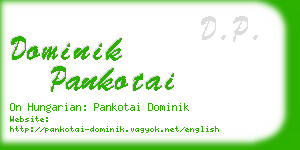 dominik pankotai business card